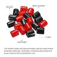 Vista 4 de MECCANIXITY 20 tapas de goma de 0.827 in, surtido, protector de rosca de tornillo de vinilo, tapas de vacío redondas de PVC para tubería