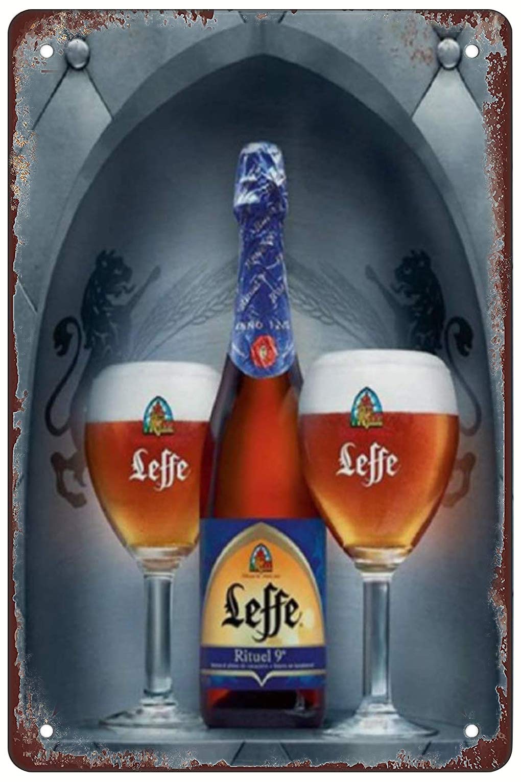 Leffe Funny Coffee Metal Tin Sign For Home Office Coffee Bar Decor 8x12inch