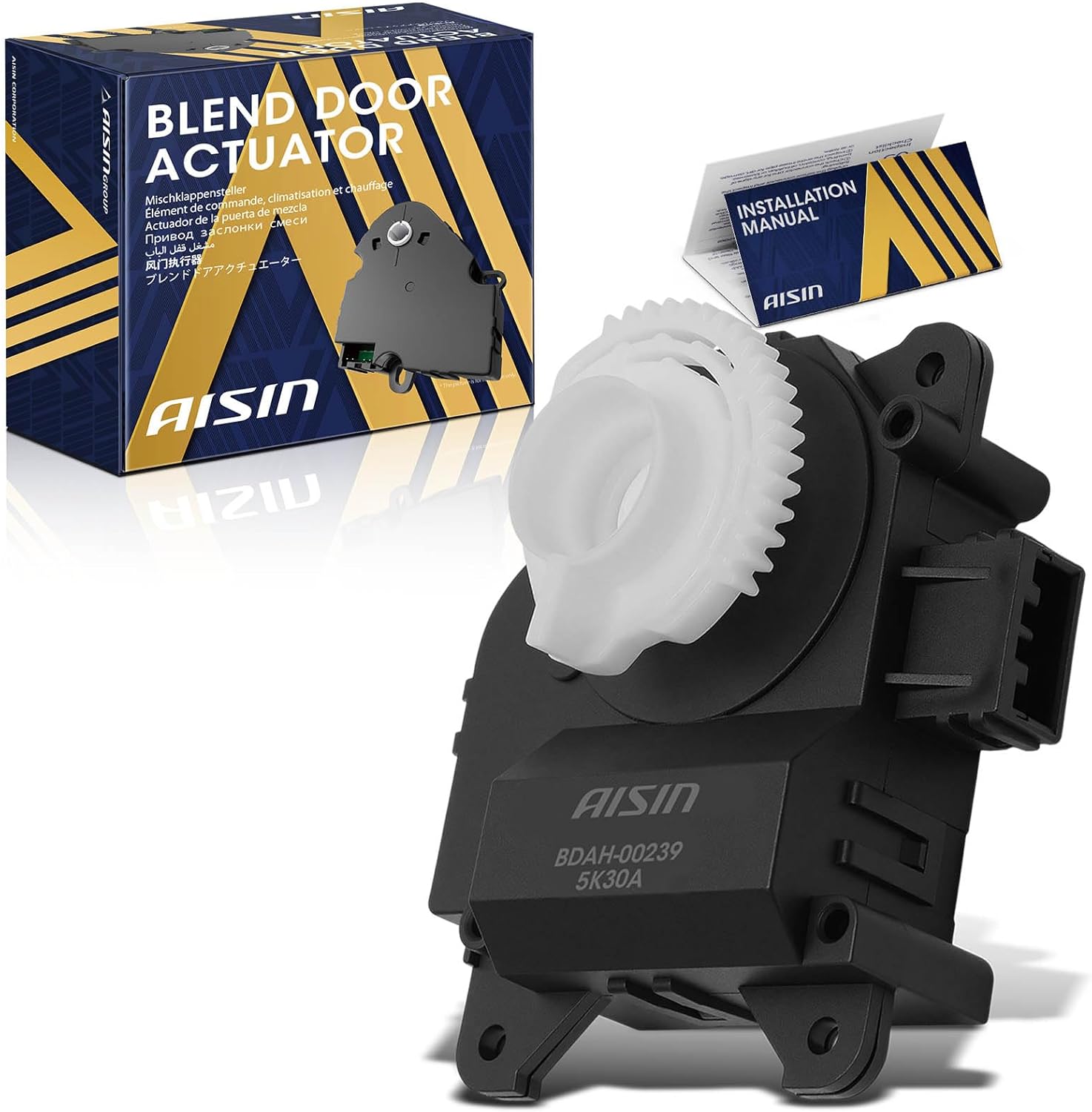 AISIN AFTERMARKET BDAH-00239 Main HVAC Blend Door Actuator - Compatible with Honda Civic 2012-2015 - Temperature