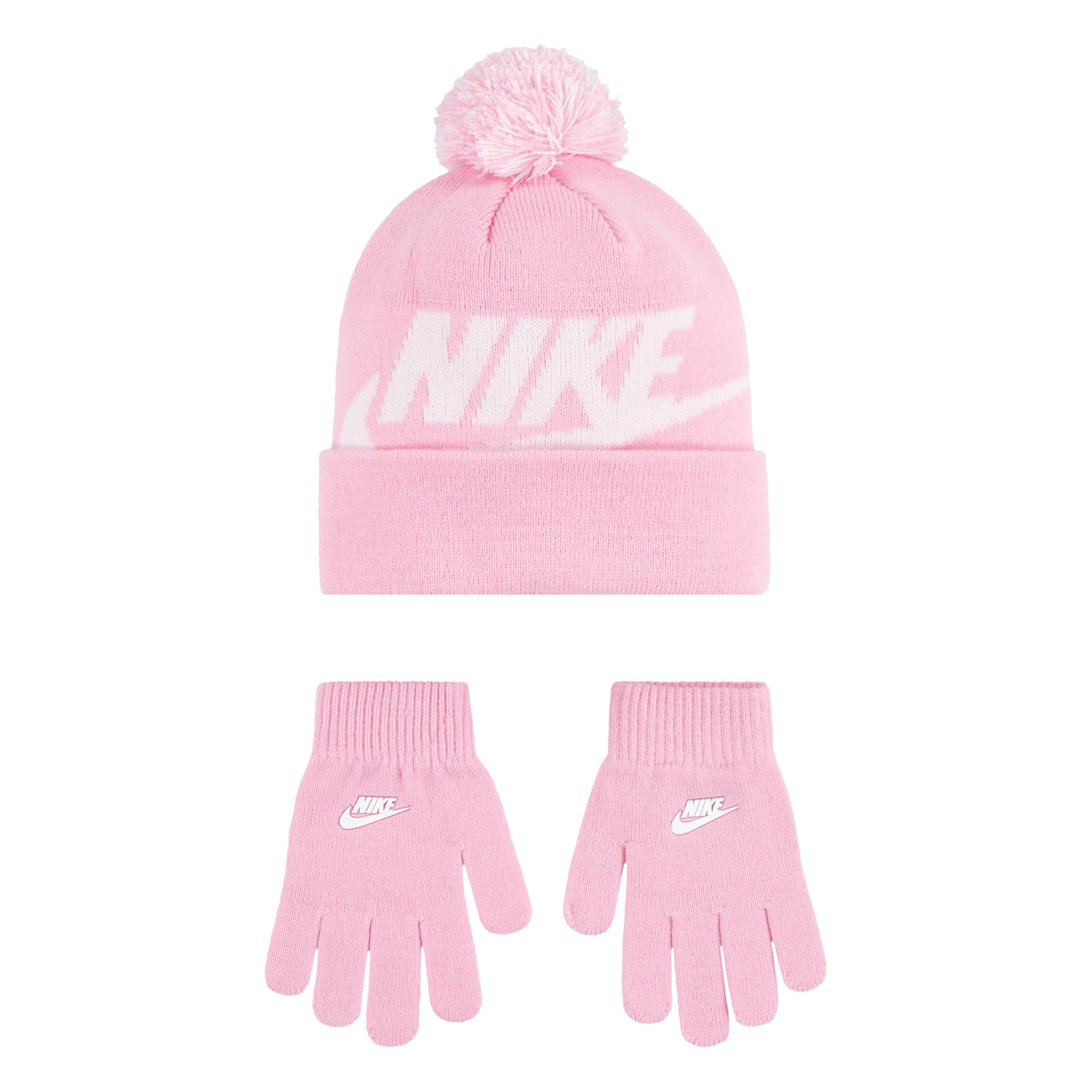 Nike Unisex Pink Swoosh Pom Beanie One Size