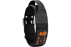 Tactical Dog Collar 12 In - Ideal Outdoor, Military, Law Enforcement Training...