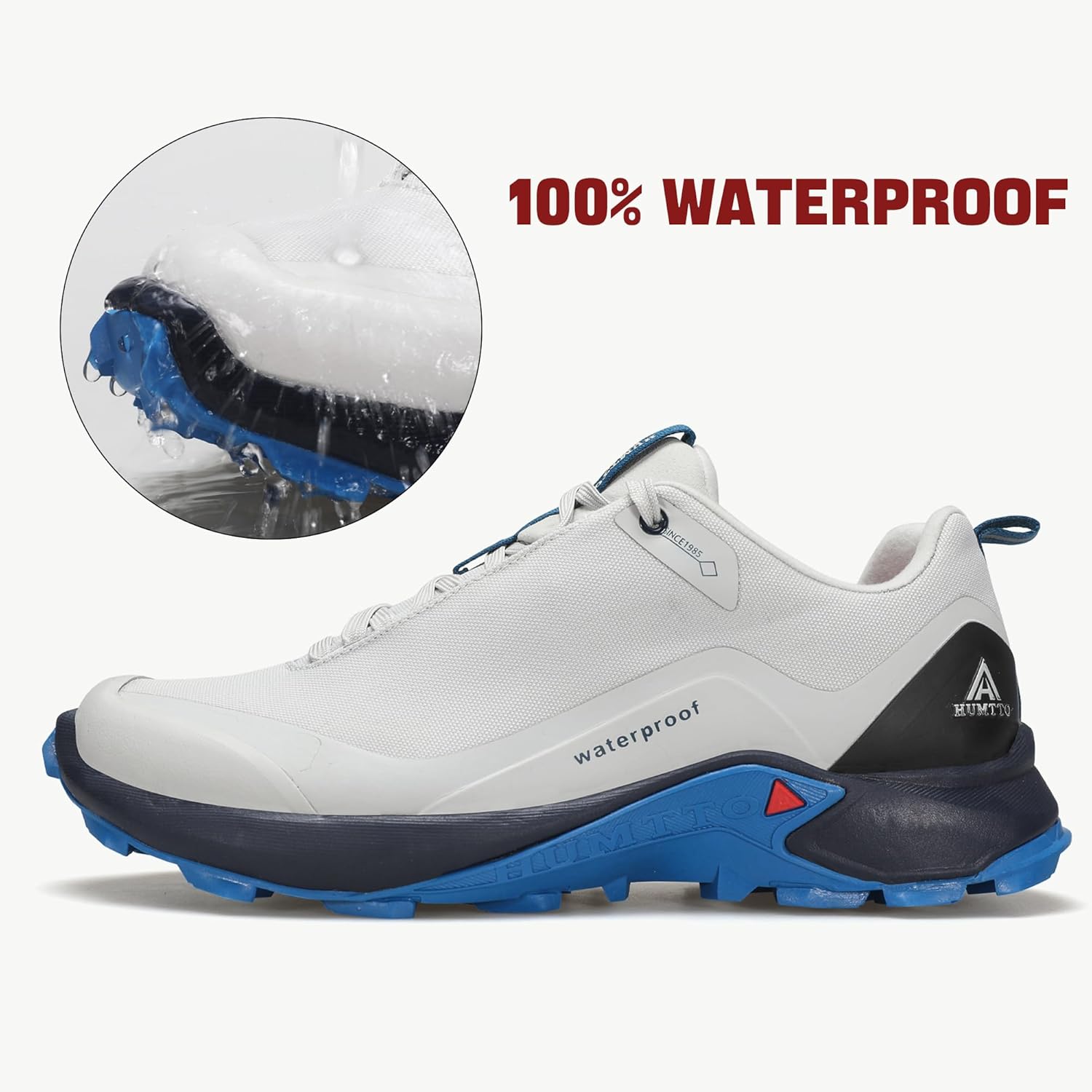 HUMTTO Men's All-Terrain Waterproof Hiking Shoes Lightweight Breathable Anti Slip Outdoor Trekking Trails Shoes - Image 2