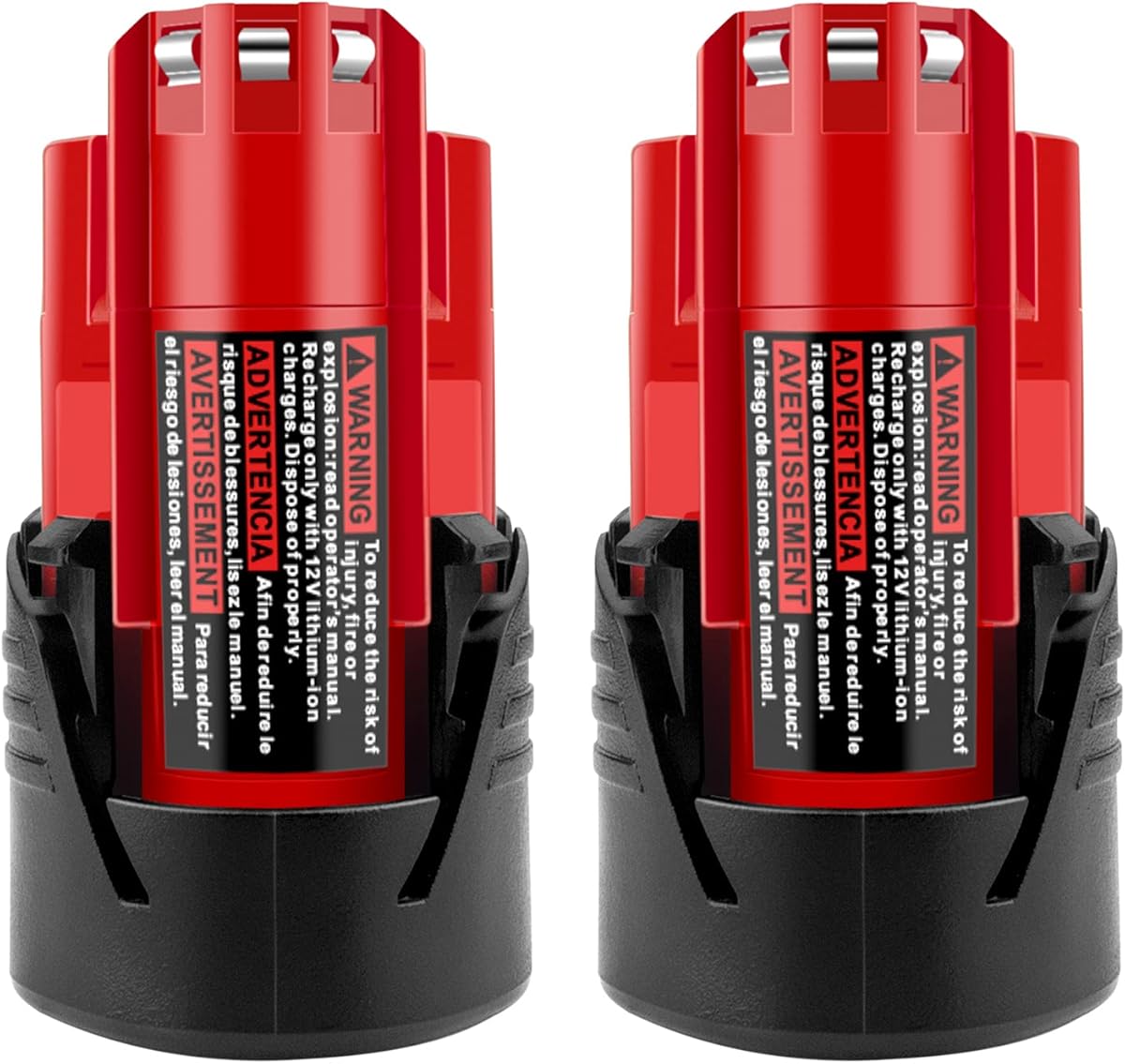 ADVTRONICS 2pezzi 12V 3500mAh Batteria di ricambio per Milwaukee M12 M12B 48-11-2411 48-11-2420 48-11-2401 48-11-2402 12 Volt M12 Batteria Strumenti