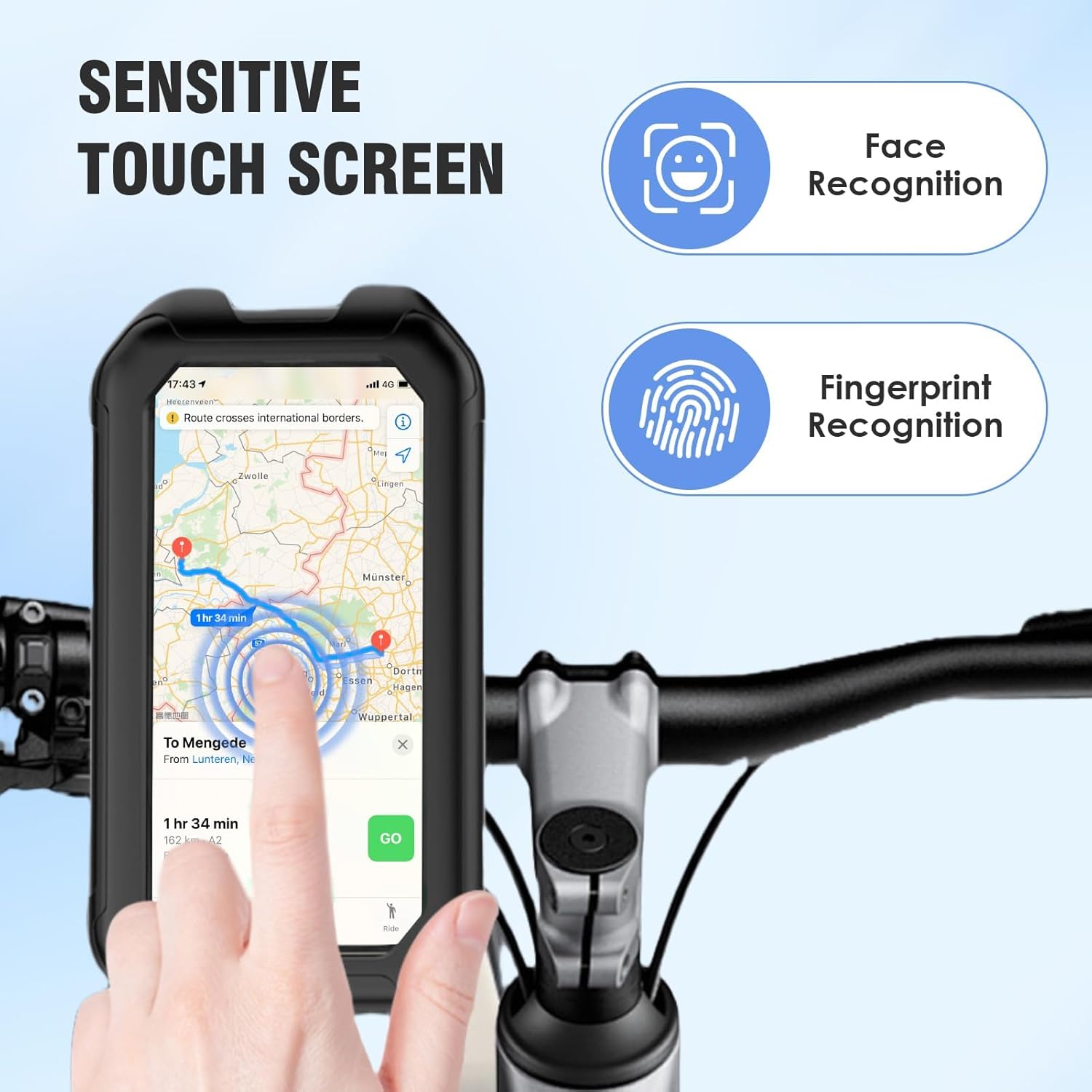 كاستويف حامل موبايل للدراجة النارية مقاوم للماء - حامل دراجة ق... - view 3