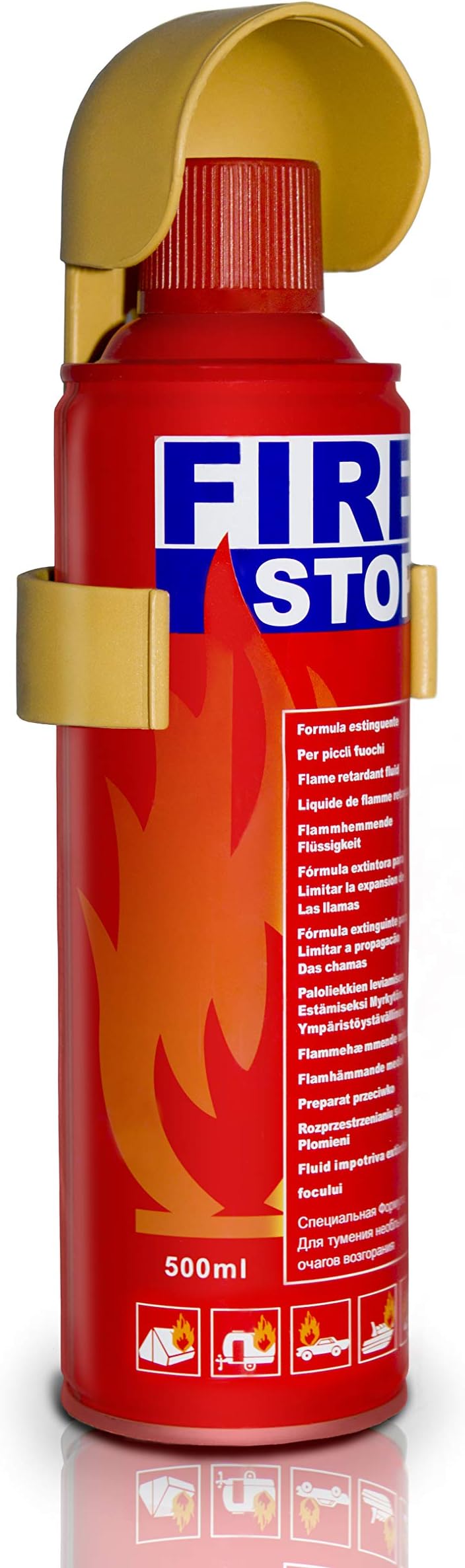 Introductory Offer on 500 ml Fire Extinguisher. Ideal for Home Kitchen Taxi Caravans Boats Restaurants Workshops and Offices.