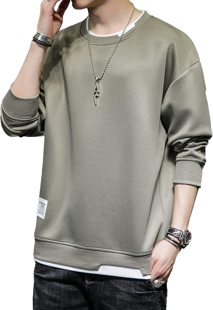Amazon Been Blue トレーナー メンズ おしゃれ 無地 ゆったり パーカー 秋服 長袖 軽い 柔らかい 裏起毛 秋 冬 春 トレーナー パーカー 通販