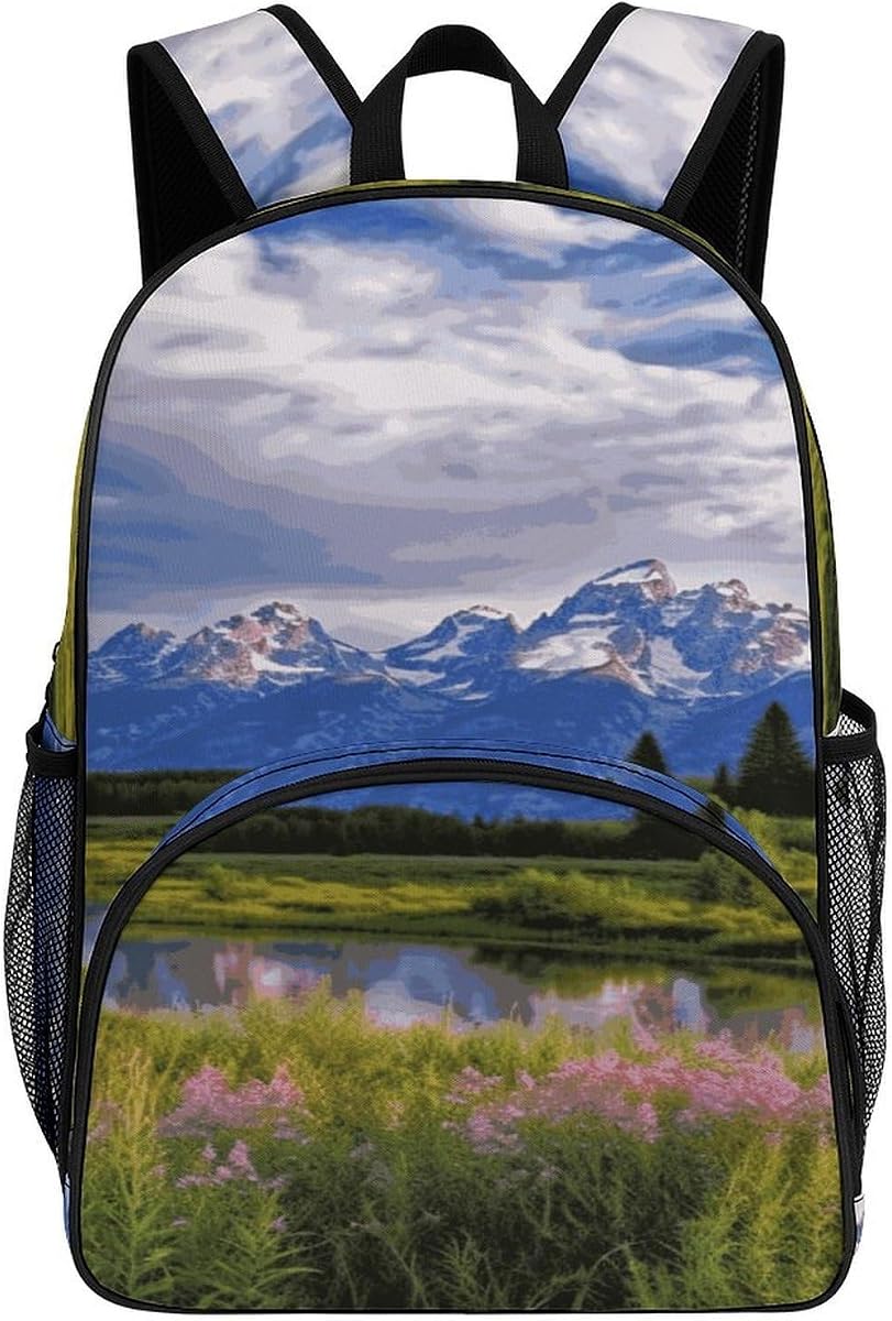 Mochila de viaje del Parque Nacional Grand Teton Mochila de fin de semana | Mochila Oxford impermeable para ordenador portátil, mochila de gran capacidad para llevar, mochila informal con correa ajustable para ir a trabajar al aire libre