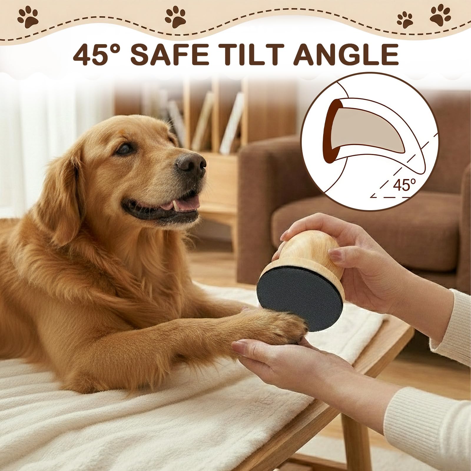 Dog Nail File, Grinder Board Scratch Pad with 4-Pack Replaceable Sandpaper Discs, Gentle Pet Nail Care Tool for Dogs and Cats - image 6