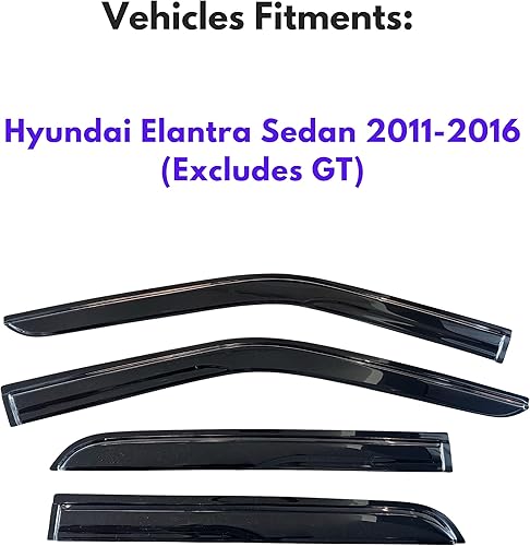 Miniatura 407 de KPY Moldura deflectora de viento con protección contra la lluvia compatible con Mazda CX-3 2016-2021 (CX3), 4 unidades, para ventana lateral