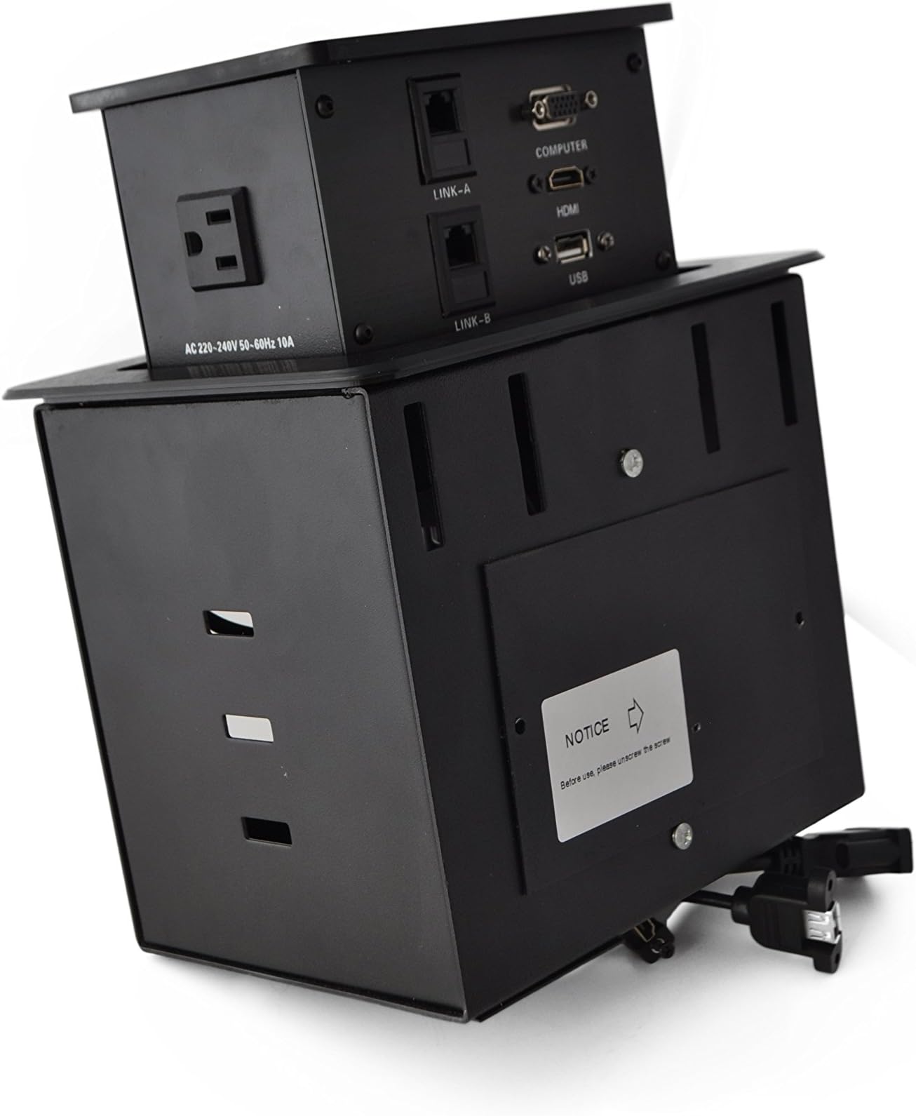 Conference Table Connectivity Box 1 HDMI + 1 VGA + 1USB + 2 RJ 45 + AC Power（US） 2 + Audio 3.5mm