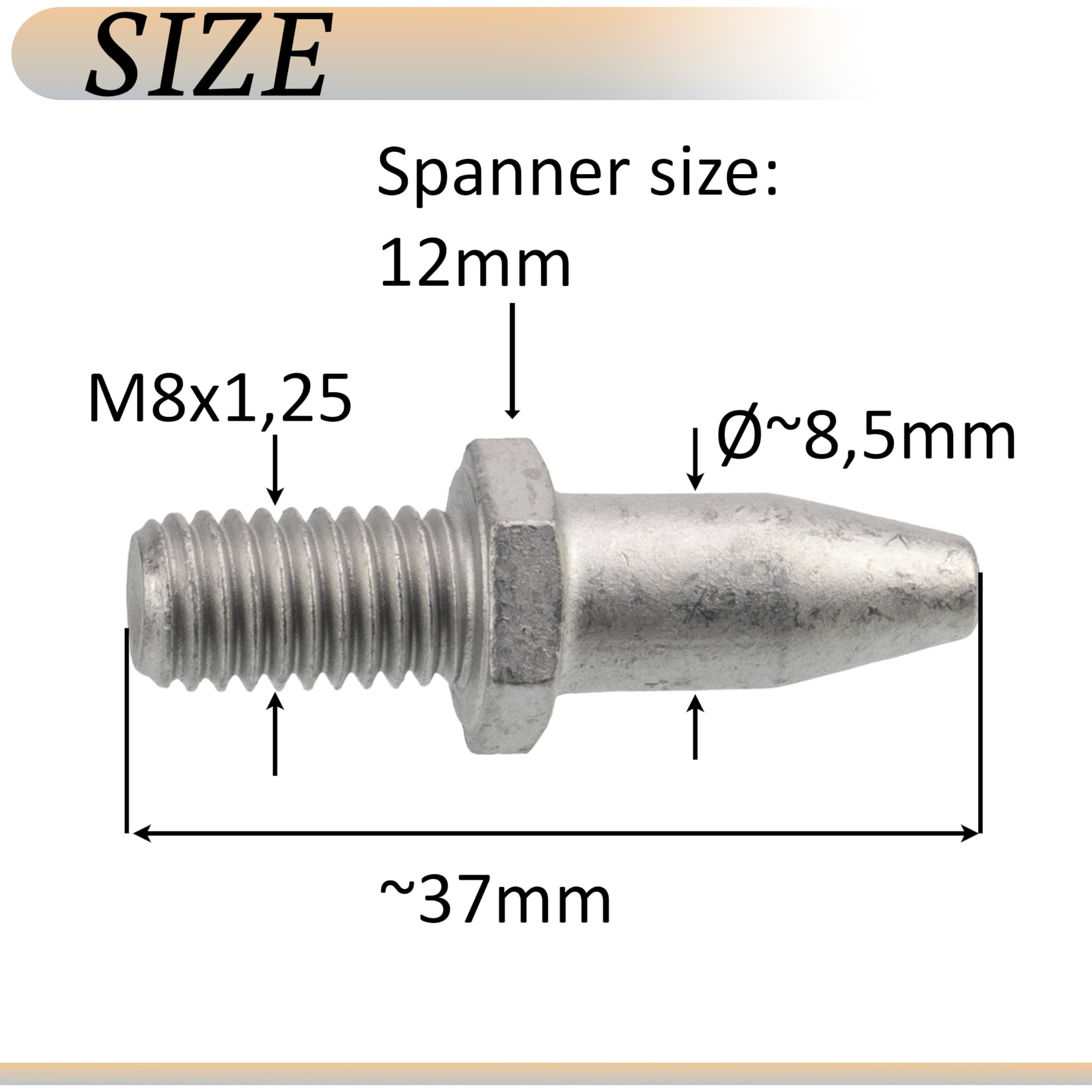 AERZETIX - C71069 - Satz von 2 Schrauben, Bremsscheibe M8x1.25 