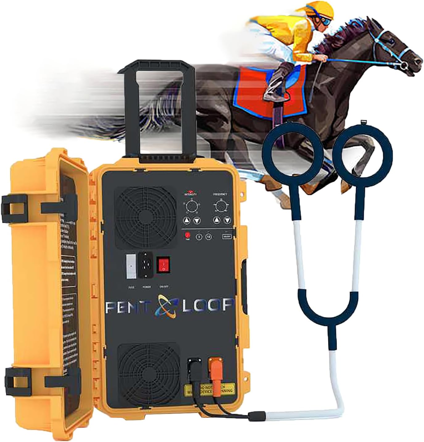 PEMF Therapy Devices for Horses, Dual Frequency Pulse Electromagnetic PEMF Therapy Machine, 1000-6000 Gauss Intensity, Promote Bone Regeneration and Repair