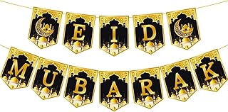 Sponsored Ad – Uqezagpa Eid Mubaraks Banners Ramadans Mubaraks Decorations Hanging Swirls Eid Mubaraks Bunting Banners Ram...