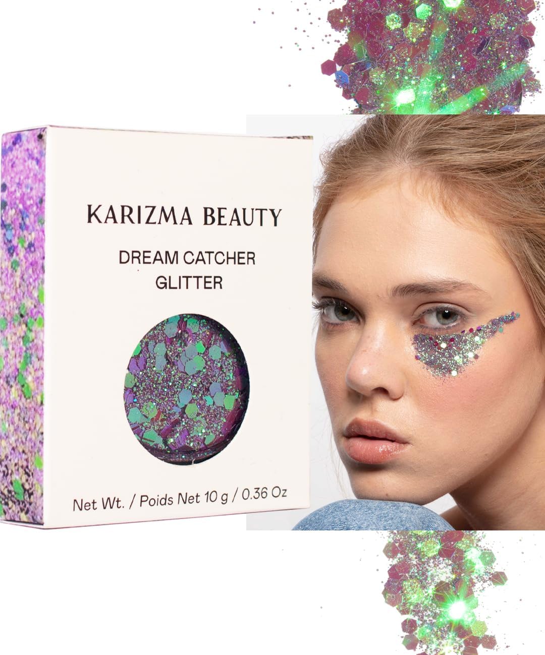 KARIZMA 24K Gold Glitter. 30g Chunky Face Glitter, Hair