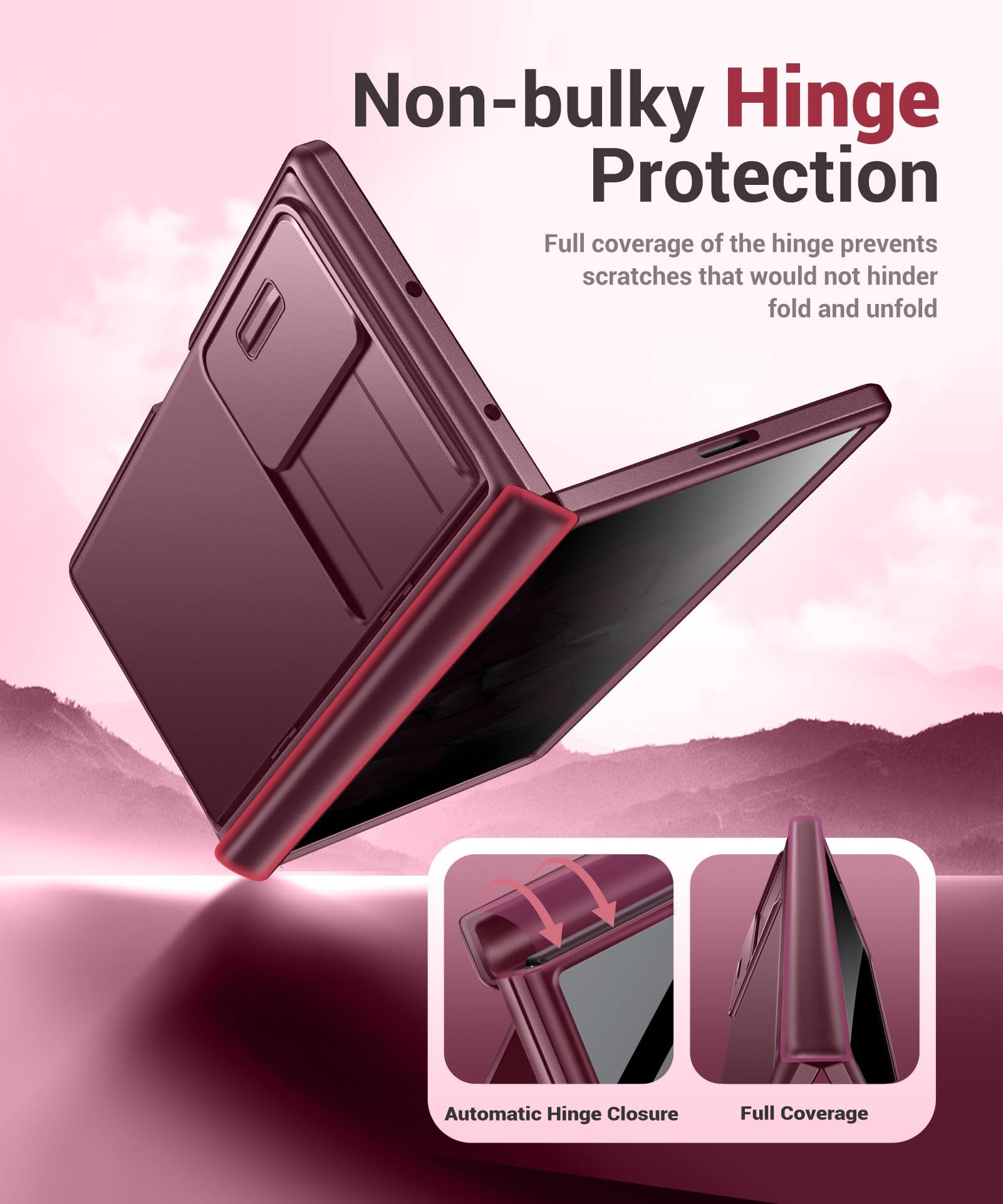 BERFY Custodia per Z Fold 8 Ultra, schermo privacy integrato e cavalletto