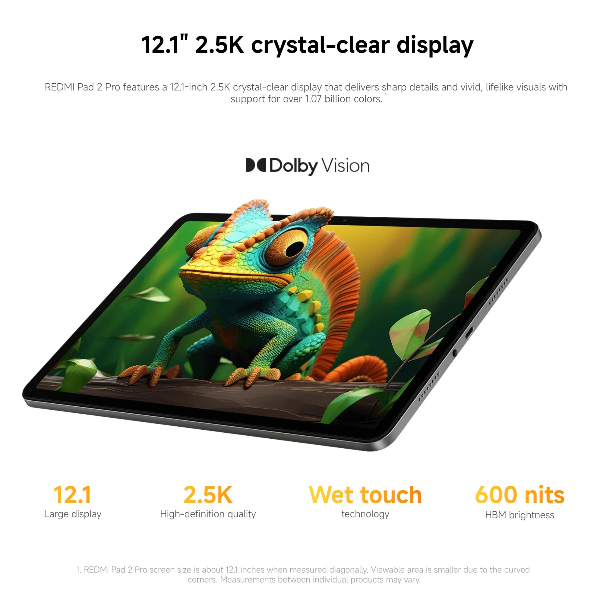 Xiaomi Redmi Pad 2 Pro 6GB+128GB, 12.1