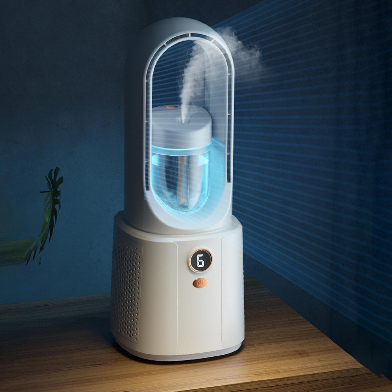 Generico ventilatore senza pale,Raffreddamento Portatile Ricaricabile a 6 Velocità,Ventilatore a Batteria | per camera da, cucina, ufficio in casa, viaggio