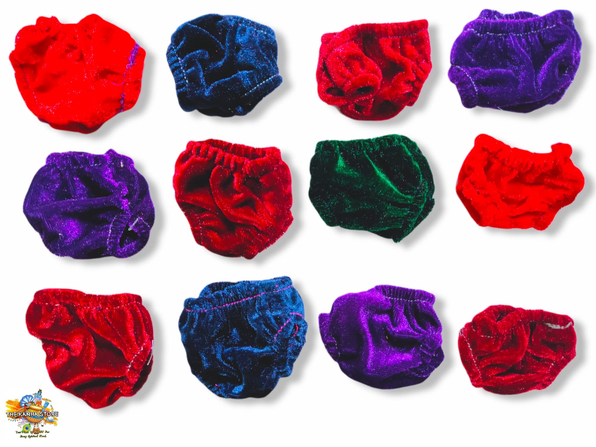 Saleen Nappy for Laddu Gopal with Awesome Grip Chaddi (Multicolour) – Pack of 12| by The Kanha Store (2 NO.)