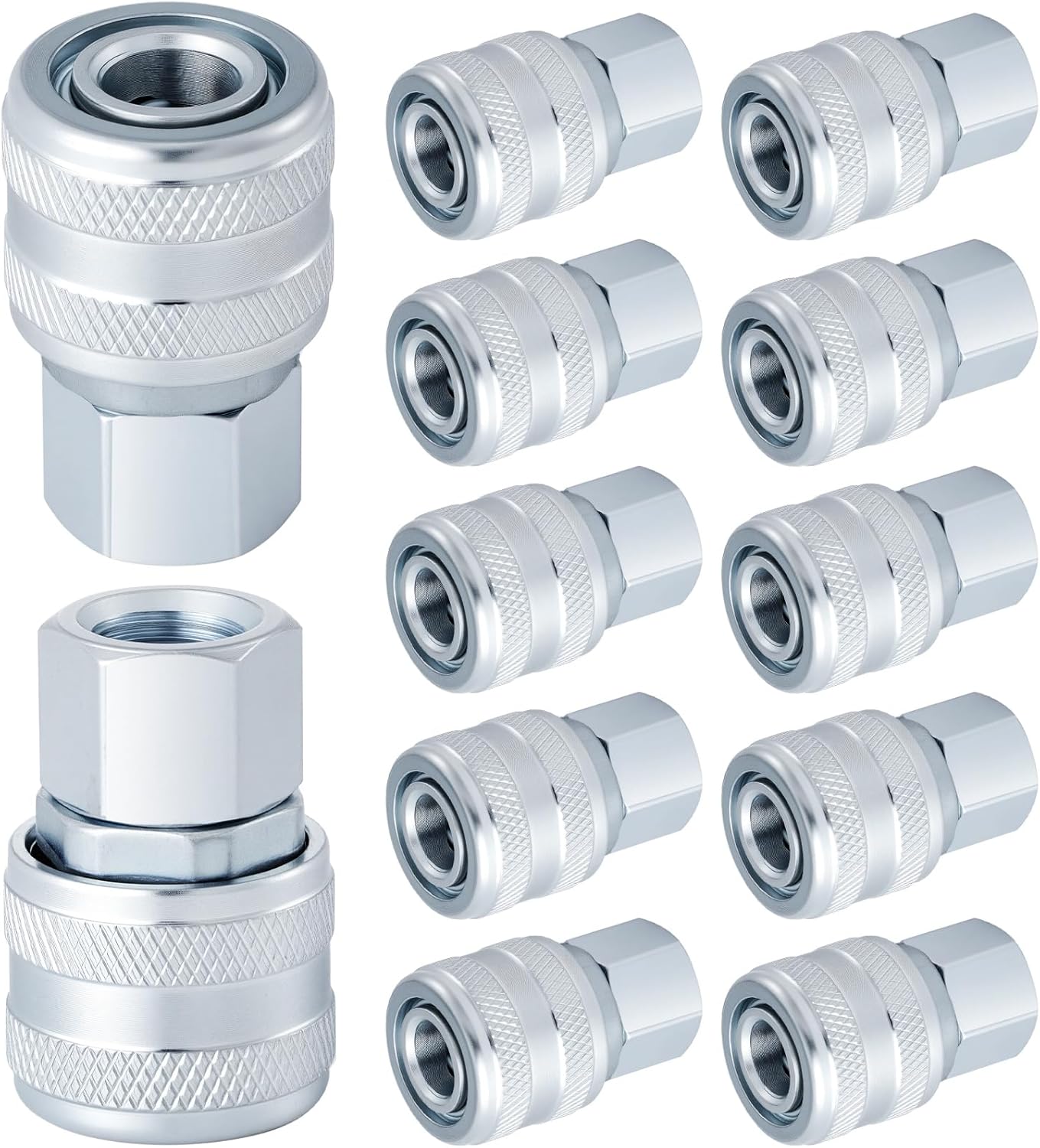12 Pcs 1/4" FNPT A Coupler, 1/4" FNPT Air Fittings, Air Coupler Fitting