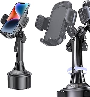 suporte para copo suporte para telefone, Suporte Automático para Celular com Suporte para Copo 360 Graus, Suporte copo para carro 2 em 1 para carro, carrinho golfe, barco, Aferzov