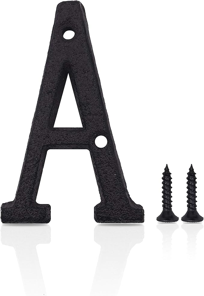 Modern House Numbers, Wrought Iron Home Address/Mailbox