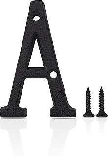 Modern House Numbers, Wrought Iron Home Address/Mailbox Number, DIY Hardwares, 3 Inches High(letter A)