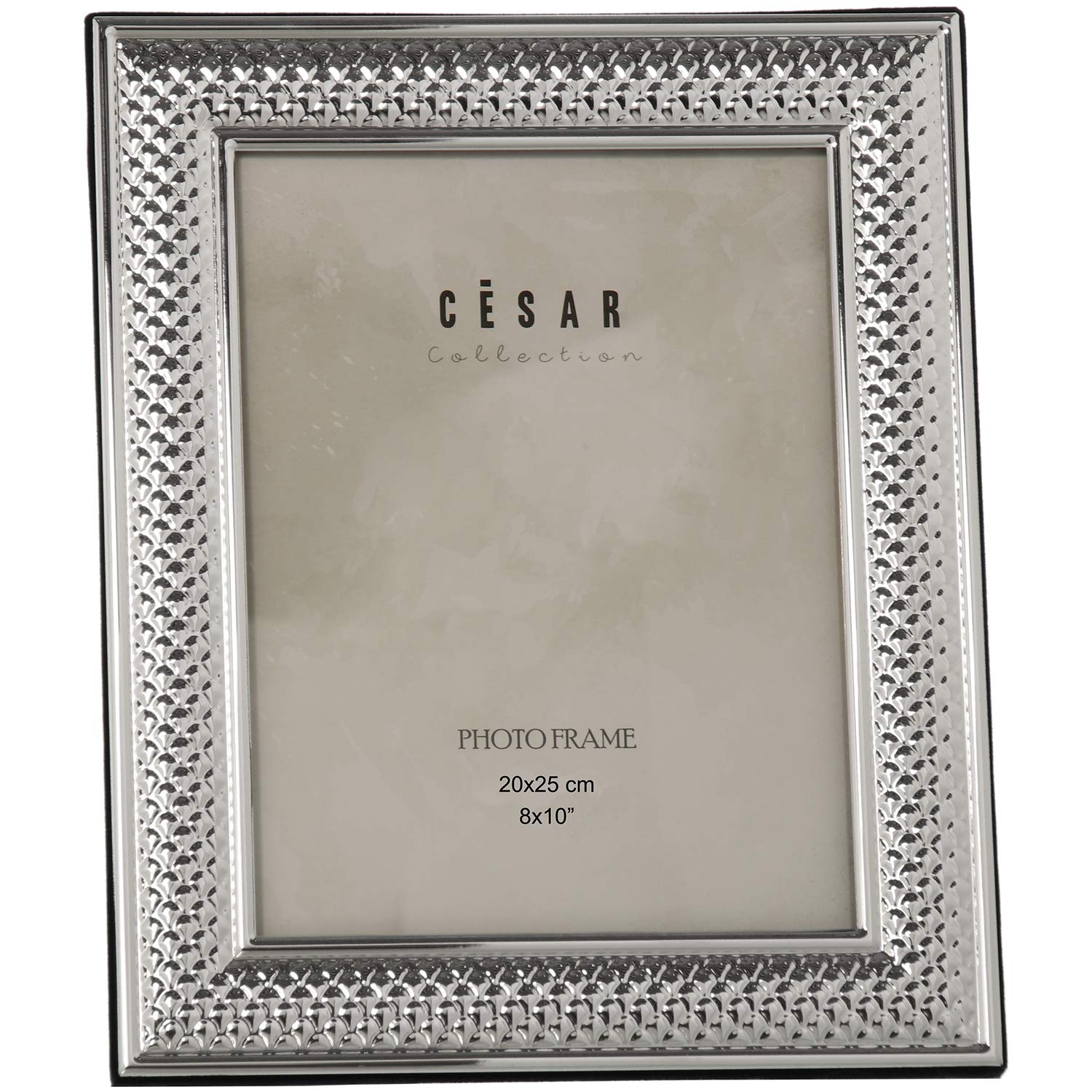 Cadre photo en métal argenté 20 x 25 cm DRW idéal pour décorer votre salon