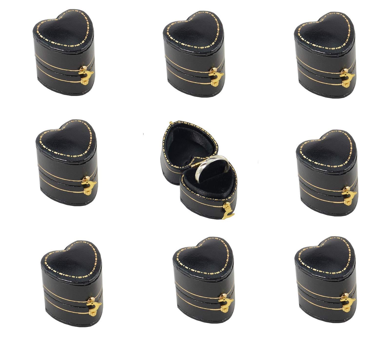 Box Displaysboxdisplays Luxury Victorian Antique Style Heart Ring Box Charm Small Gift Jewellery Storage Holder Presentation 30 x 30 x 35mm (1)