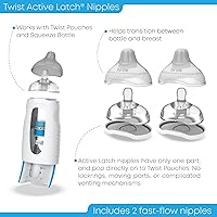Vista 8 de Kiinde Twist Active Latch - Pezones para leche materna o alimentación de fórmula, flujo rápido (paquete de 2)