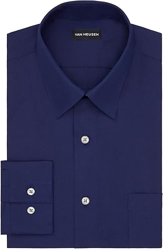 Vista 3 de Van Heusen - Camisa de vestir para hombre, de popelina ajustada lisa
