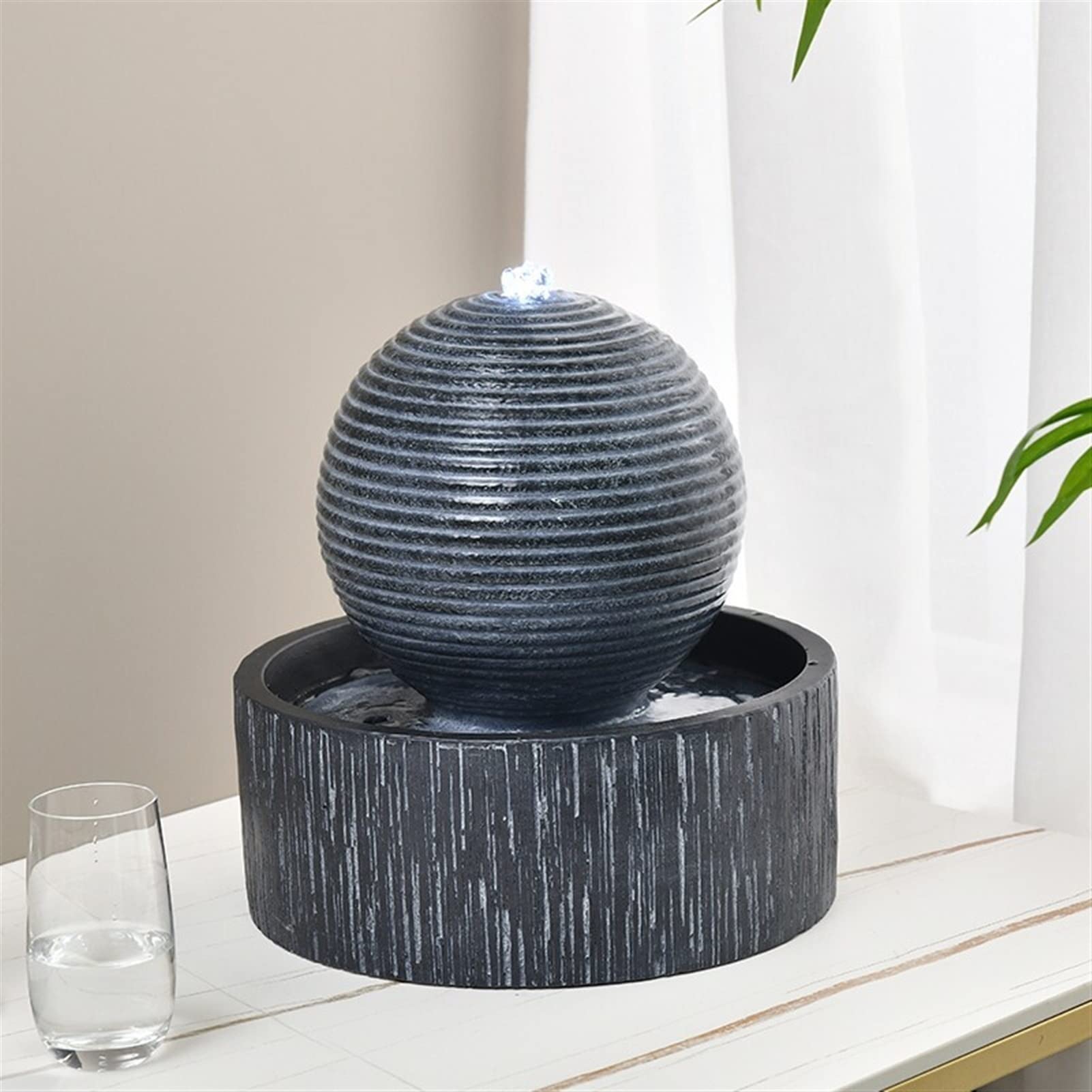Fuente Decorativa de Interior Fuente de Escritorio Fuente de Mesa de relajación - Decoración de Mesa Interior - Fuente de Agua de circulación Simple Fuente de rocalla Hogar