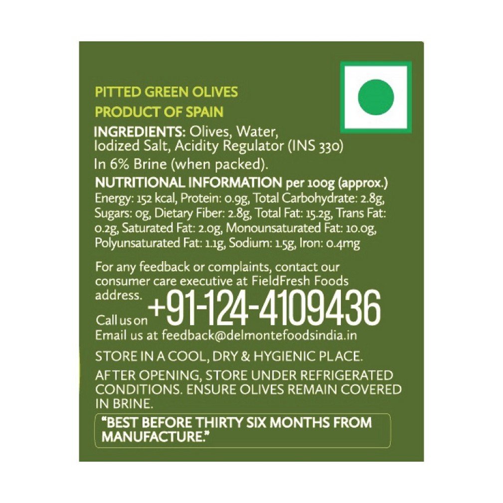 Del Monte Green Pitted Olive, 450g Buy Online in UAE at desertcart