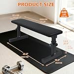 Tabouret d'entraînement de la maison Fitness Strength Design confortable, Presse de banc d'exercice plate pour l'entraînement complet du corps, noir