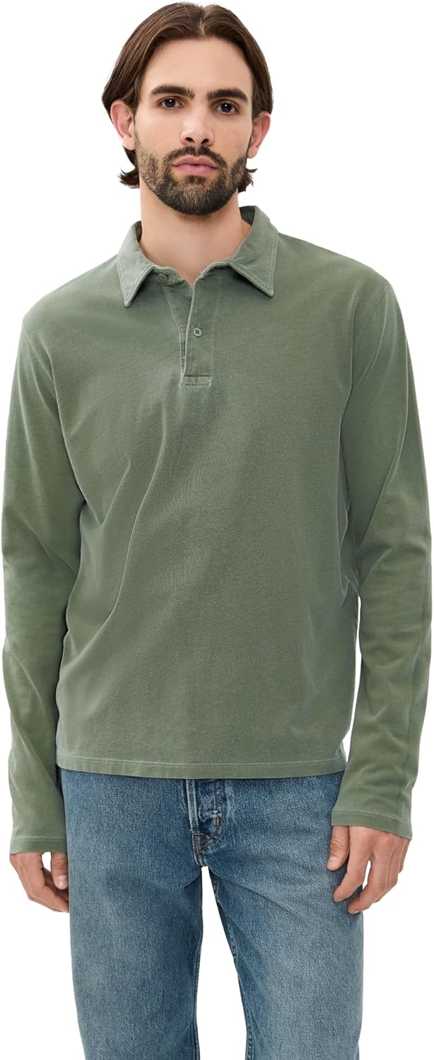 Save Khaki Men's Long Sleeve Polo