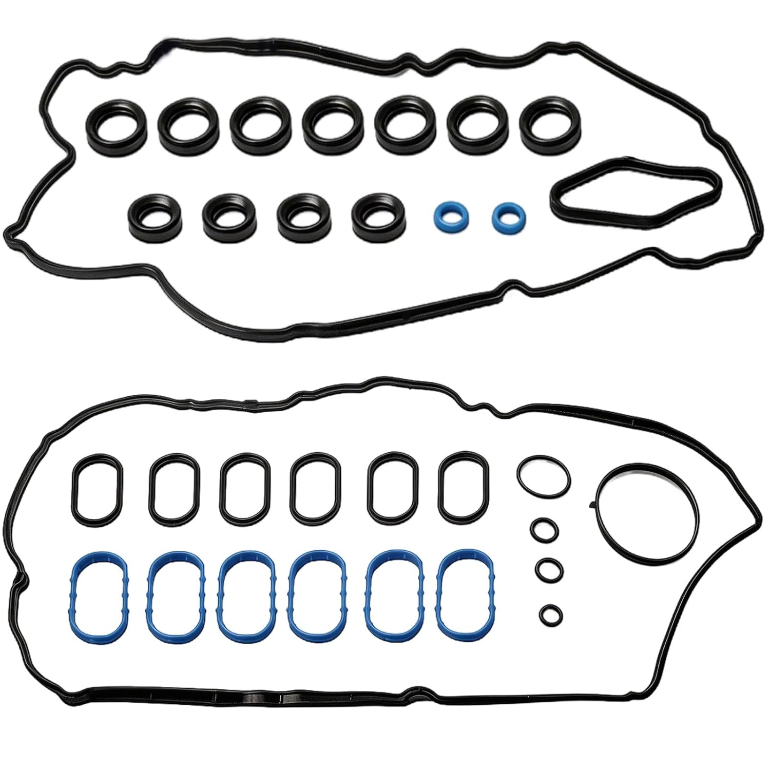 Valve Cover Gasket Set Fit for 2018-2022 Ford Expedition 2017-2020 F-150 2018-2023 Lincoln Navigator 3.5L 3496CC V6 Gas DOHC Turbocharged, Replace VS50993R VS50973 HL3Z-6584-A ML3Z-6584-G