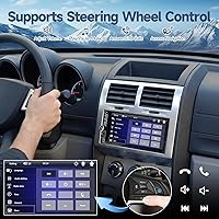 Vista 6 de Leadfan Radio estéreo de doble DIN de 7 pulgadas, pantalla táctil con cámara de respaldo, multimedia, soporte de audio para automóvil, enlace