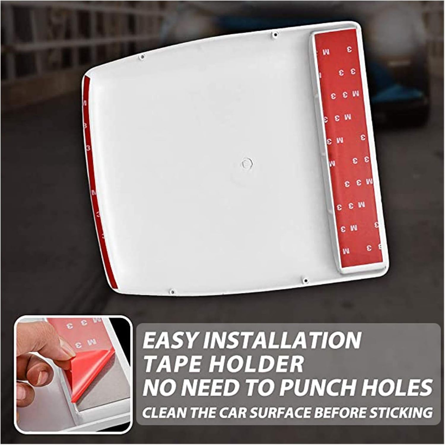 Hood Scoops White Car Hood Air Vents, Car Hood Vent Scoop Kit, Air-Conditioning Air Intake ABS Universal Accessory