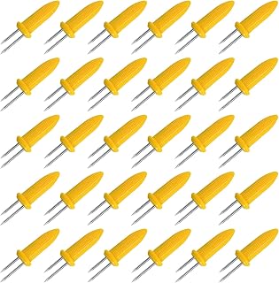 30 Pcs Stainless Steel Corn on the Cob holders, BBQ Corn on a Skewer, Corn on the Grill