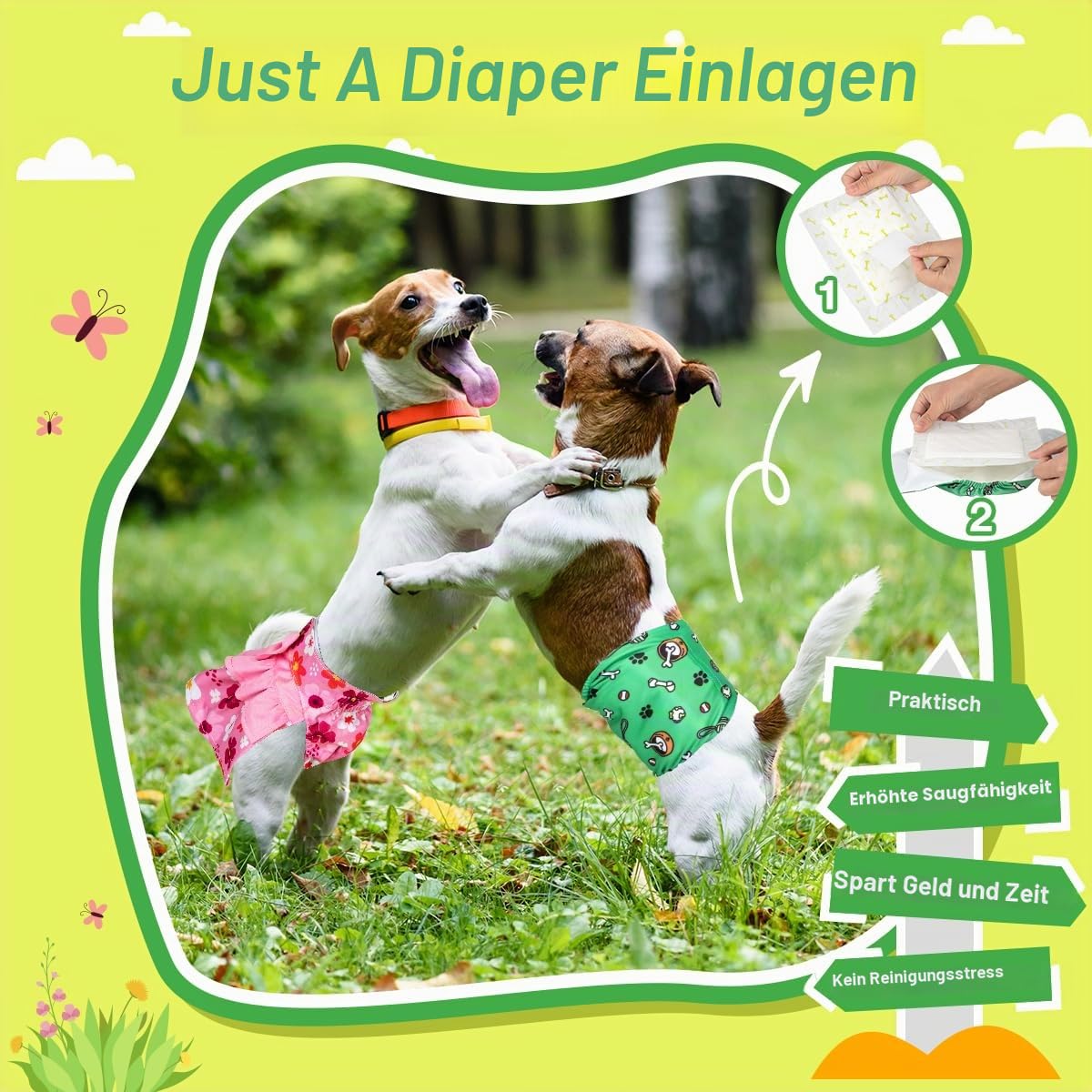 Dono Hundewindeln für Rüden und Hündinnen, Hundewindeleinlagen Ultra-absorbierend, 150 Stück