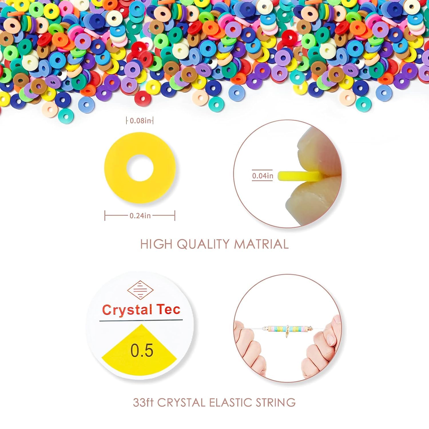 VIRADHAM Glass Seed Beads for Jewelry Making Kit – Multicolor Bracelet Making Set with Letter Charms | DIY Friendship Jewelry, Art | Craft Beads for Girls Unicorn Gift Box (Beads kit 1) 4