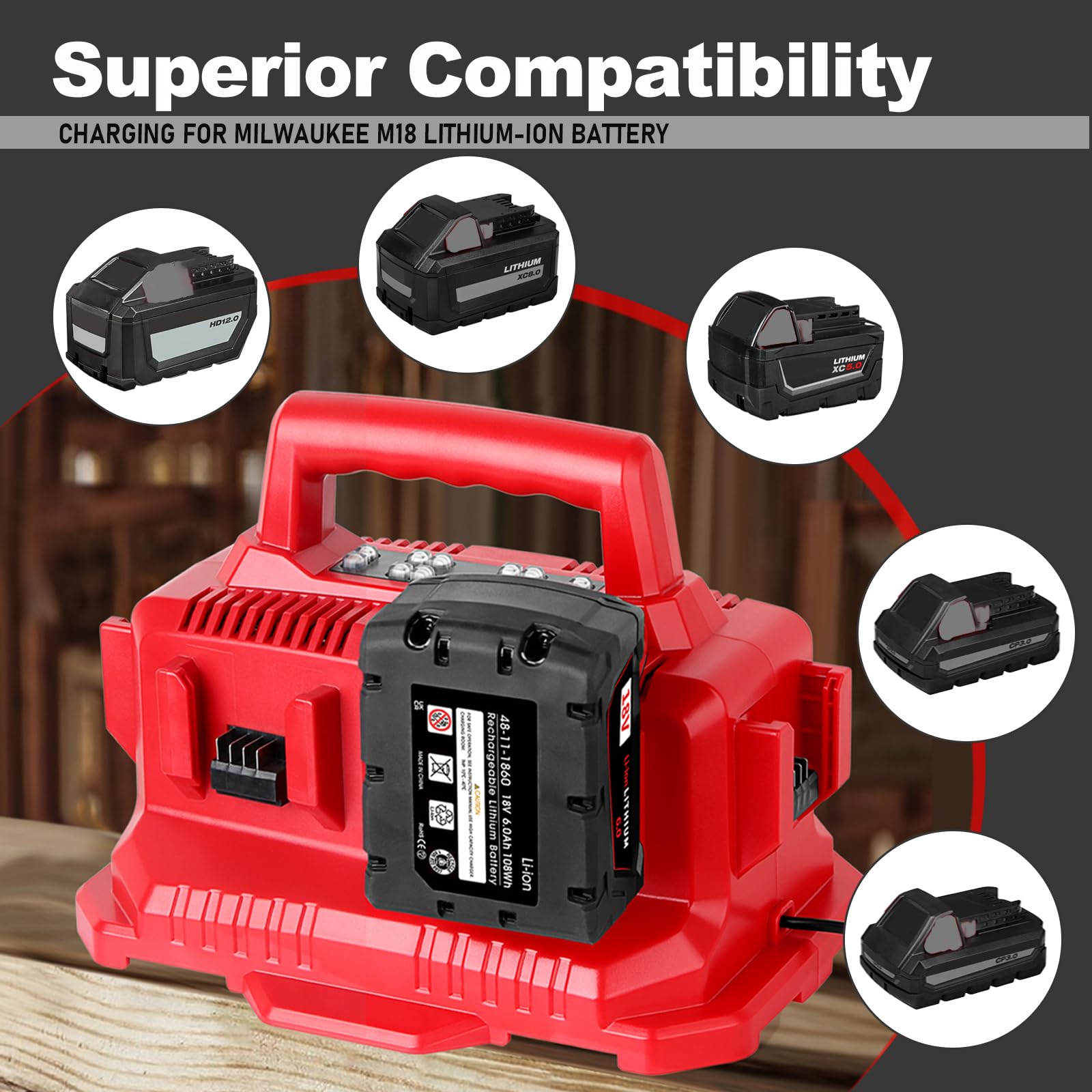 M18 Battery KUNLUN Port Charger Replace For Station Milwaukee