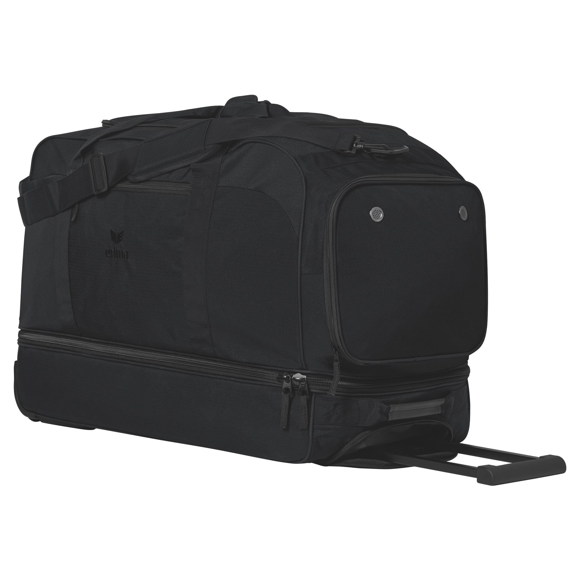 Erima Unisex TRAVEL LINE mit Bodenfach (7232504) schwarz, XL