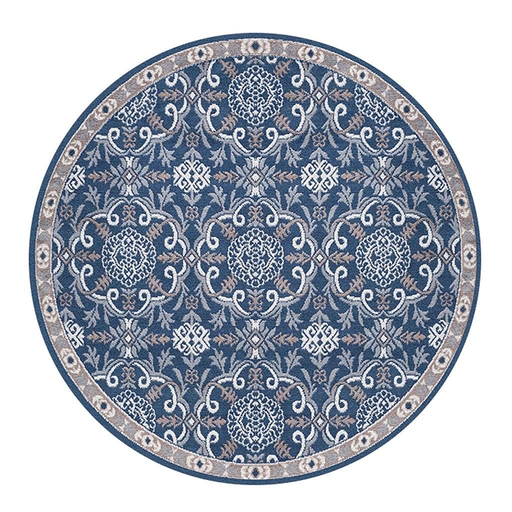 Tapis de sol antidérapant et lavable au style circulaire rétro pour la maison