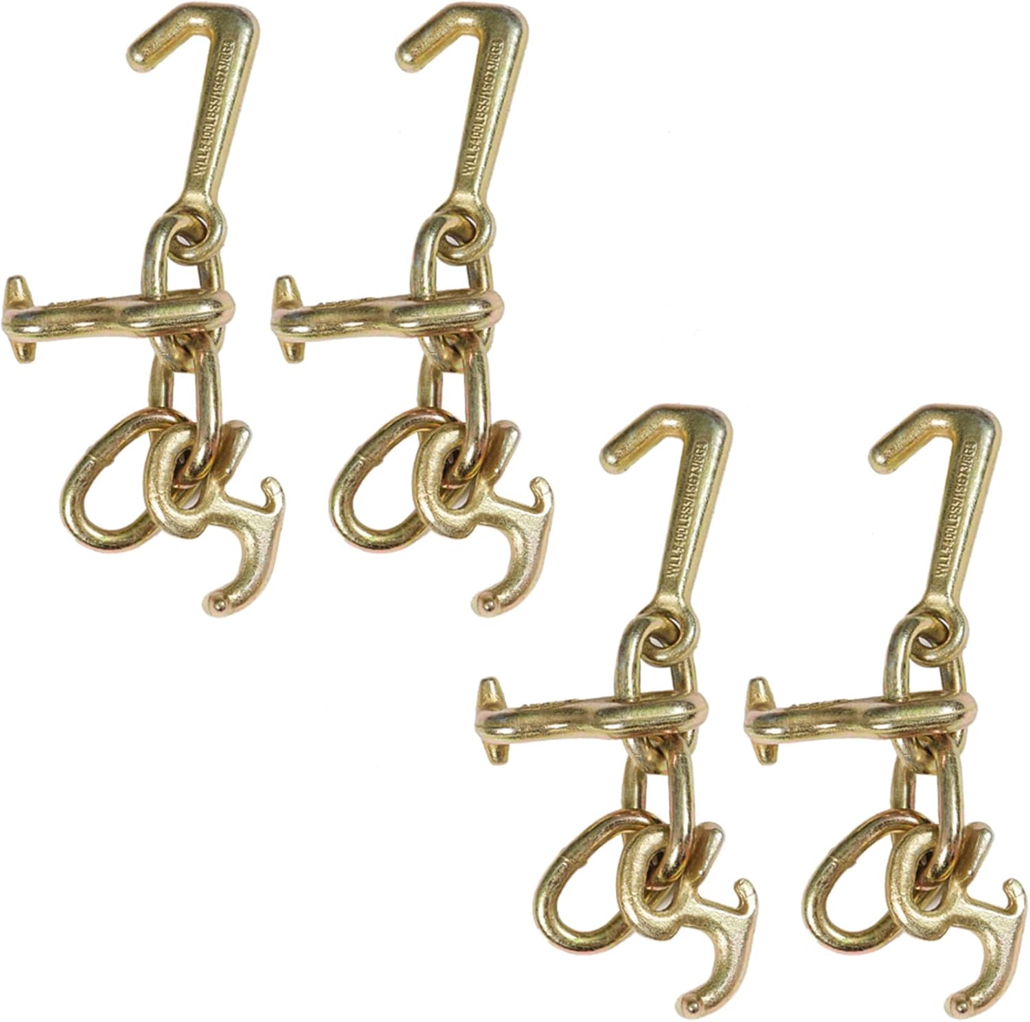 munirater 4-Pcs RTJ Cluster Hook Tow Truck Replacement for J Hook T Hook R Hook Heavy Duty Wrecker Towing Truck Hauler