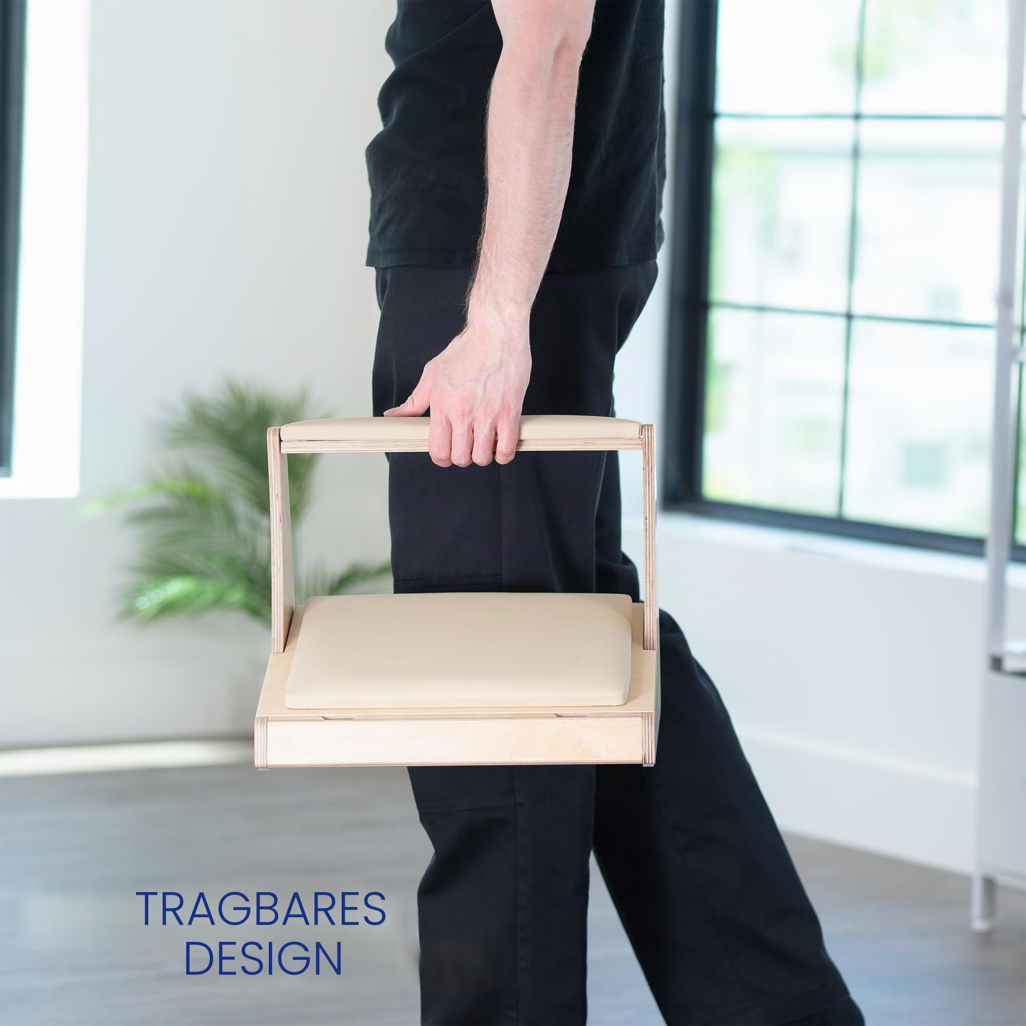 VIVO Fußstütze unter dem Schreibtisch mit verstecktem Staufach für Schuhe, neigbare Plattform und Beinstütze mit Dicker Polsterung, helles Holz, STAND-FT03