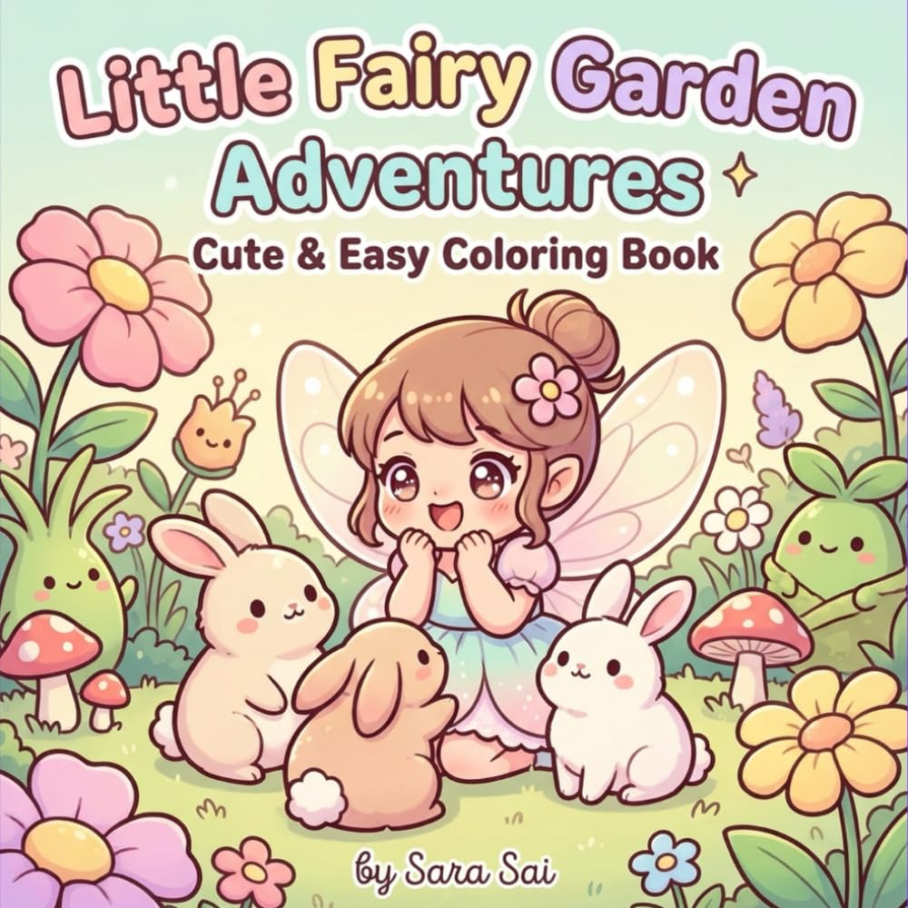 Little Fairy Garden Adventures: Cute & Easy Coloring Book