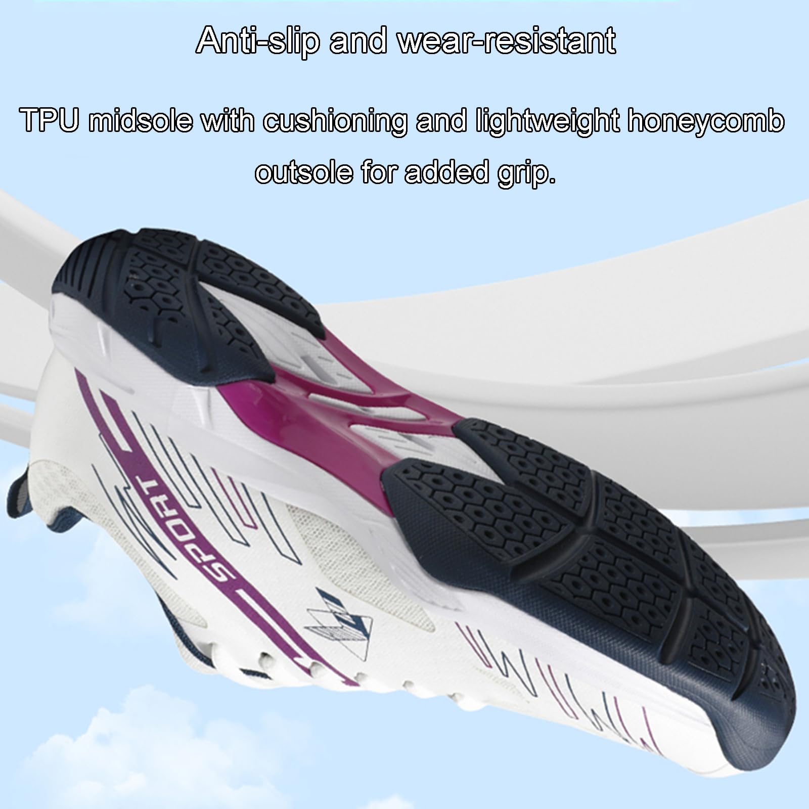 NGARY Zapatos de bádminton para Hombre y Mujer, Zapatillas Transpirables de Pickleball, Racketball, Squash, Voleibol, para Entrenamiento en cancha Interior y Exterior