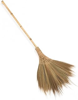 TTS For Home Vietnamese Natural Soft Broom - Broom Grass Handmade Broom Witch Broom Bamboo 57 in Length