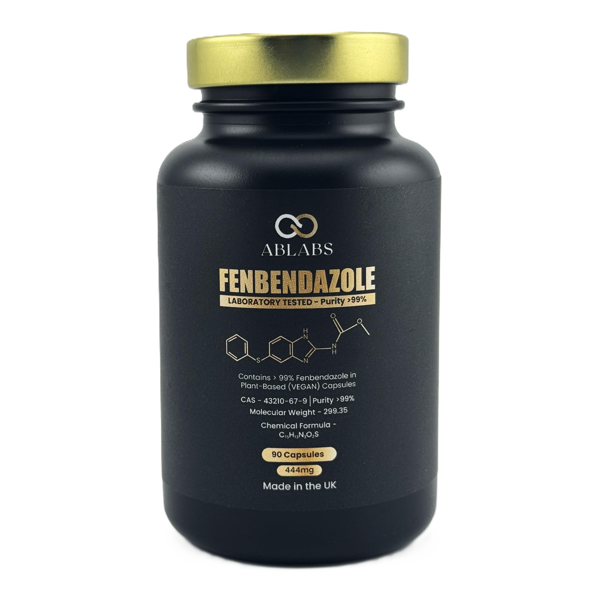 444mg Fen Ben, Fenbendazole, Purity >99%, by Ablabs, Continuously Tested, Certificate of Analysis (Quality Protocol) (90)