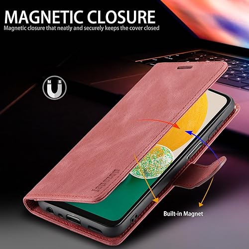 Miniatura 4 de Funda para Samsung Galaxy A13 5G, Samsung Galaxy A13 5G con tarjetero bloqueo RFID atril magnético, funda de cuero con tapa para Samsung Galaxy A13